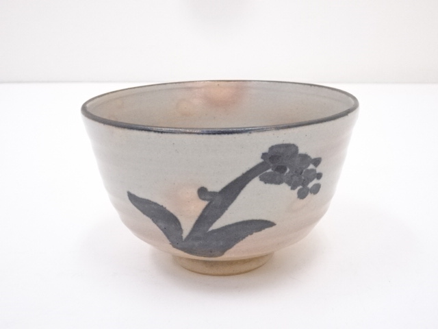 JAPANESE TEA CEREMONY / CHAWAN(TEA BOWL) / KYO WARE / UNDERGLAZE IRON